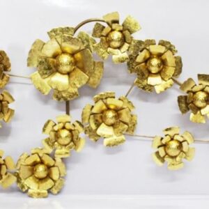 Gold Color Flower Wall Decor By Odidecor