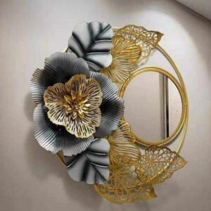 Birch Flower Frame Metal Wall Decorative Mirror By OdiDecor.Com