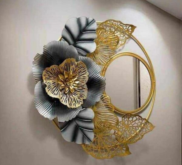 Birch Flower Frame Metal Wall Decorative Mirror By OdiDecor.Com