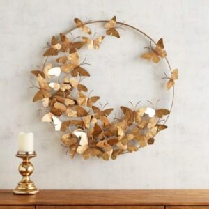 Golden Butterfly Mirror Frame By OdiDecor.Com