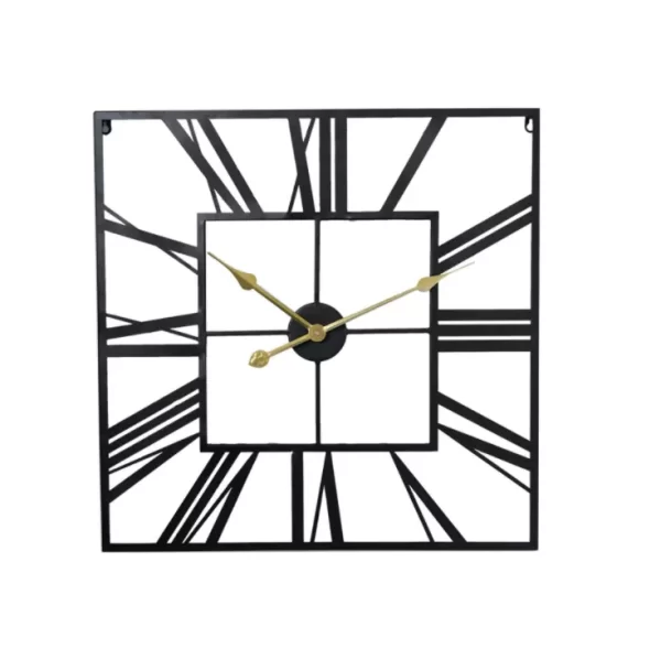 Wall Hanging Clock Square Shape Vintage Roman Number Clock Office & Home