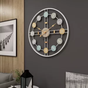 Encircled Color Palette Metal Wall Clock By OdiDecor